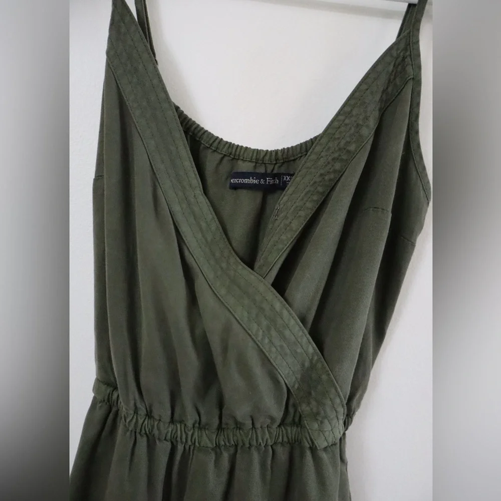 Abercrombie & Fitch Olive Green Wrap Romper